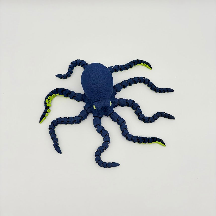 Articulated Octopus – 13" Wide with Movable Tentacles