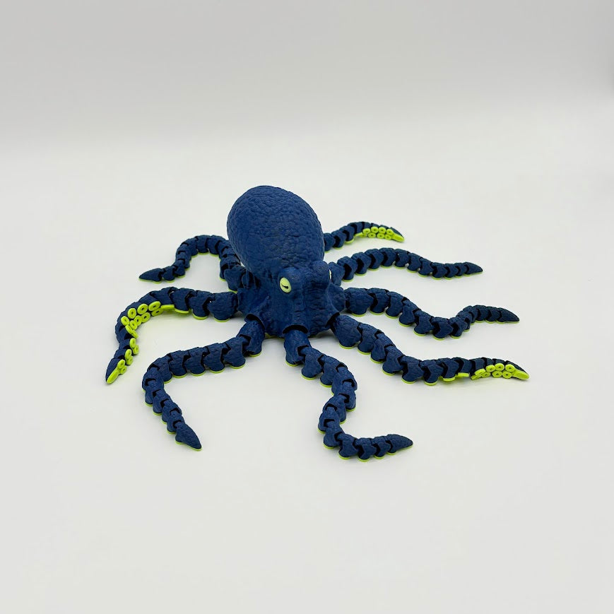 Articulated Octopus – 13" Wide with Movable Tentacles