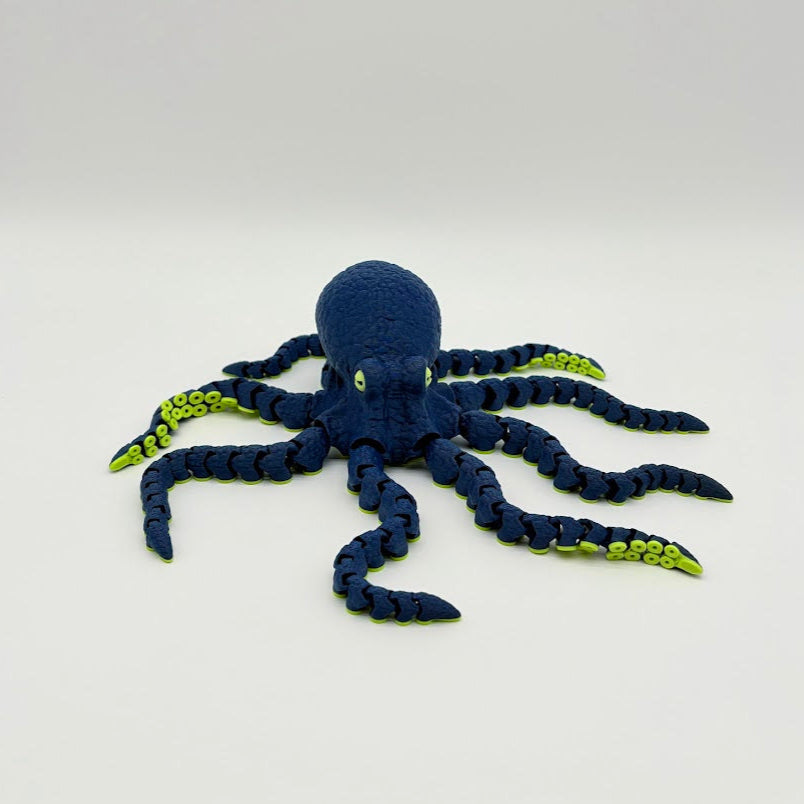Articulated Octopus – 13" Wide with Movable Tentacles
