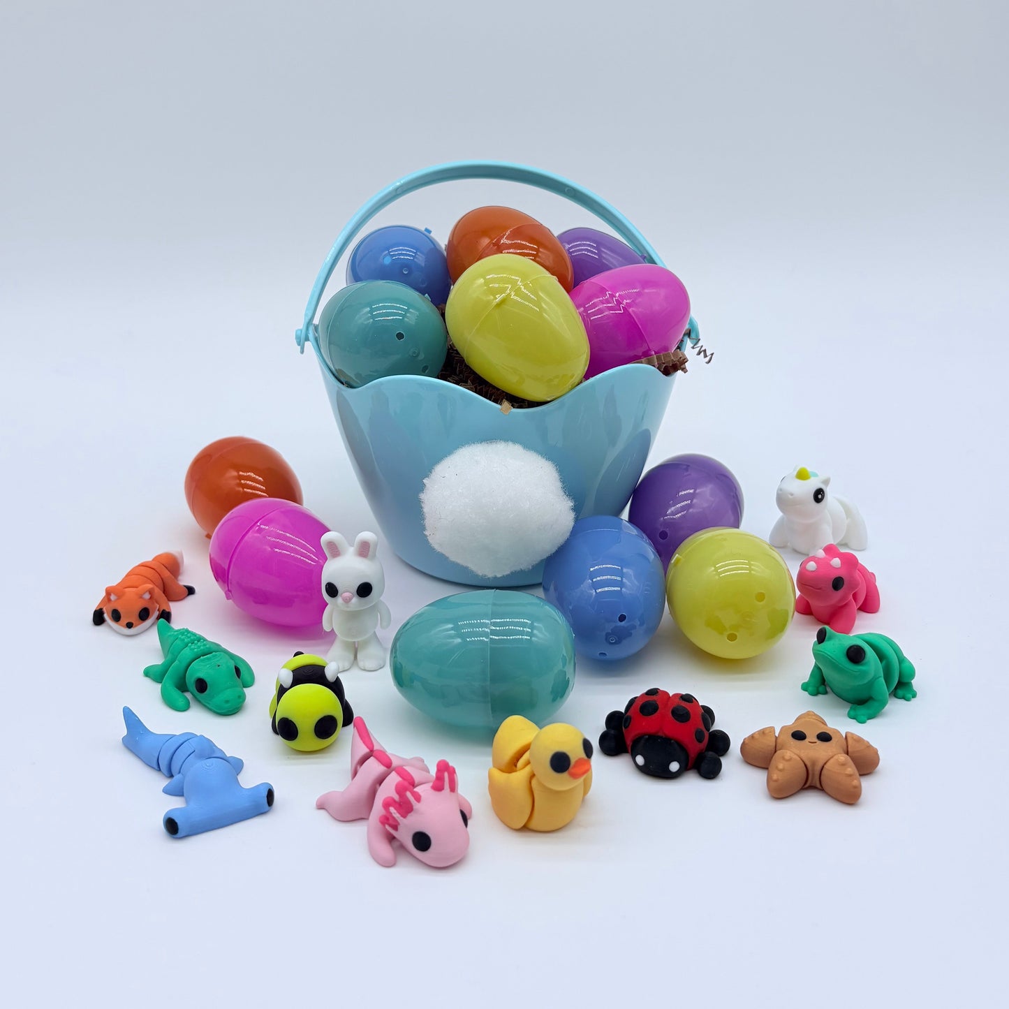 Easter Eggs Pre-Filled with 3D Printed Pocket Pets