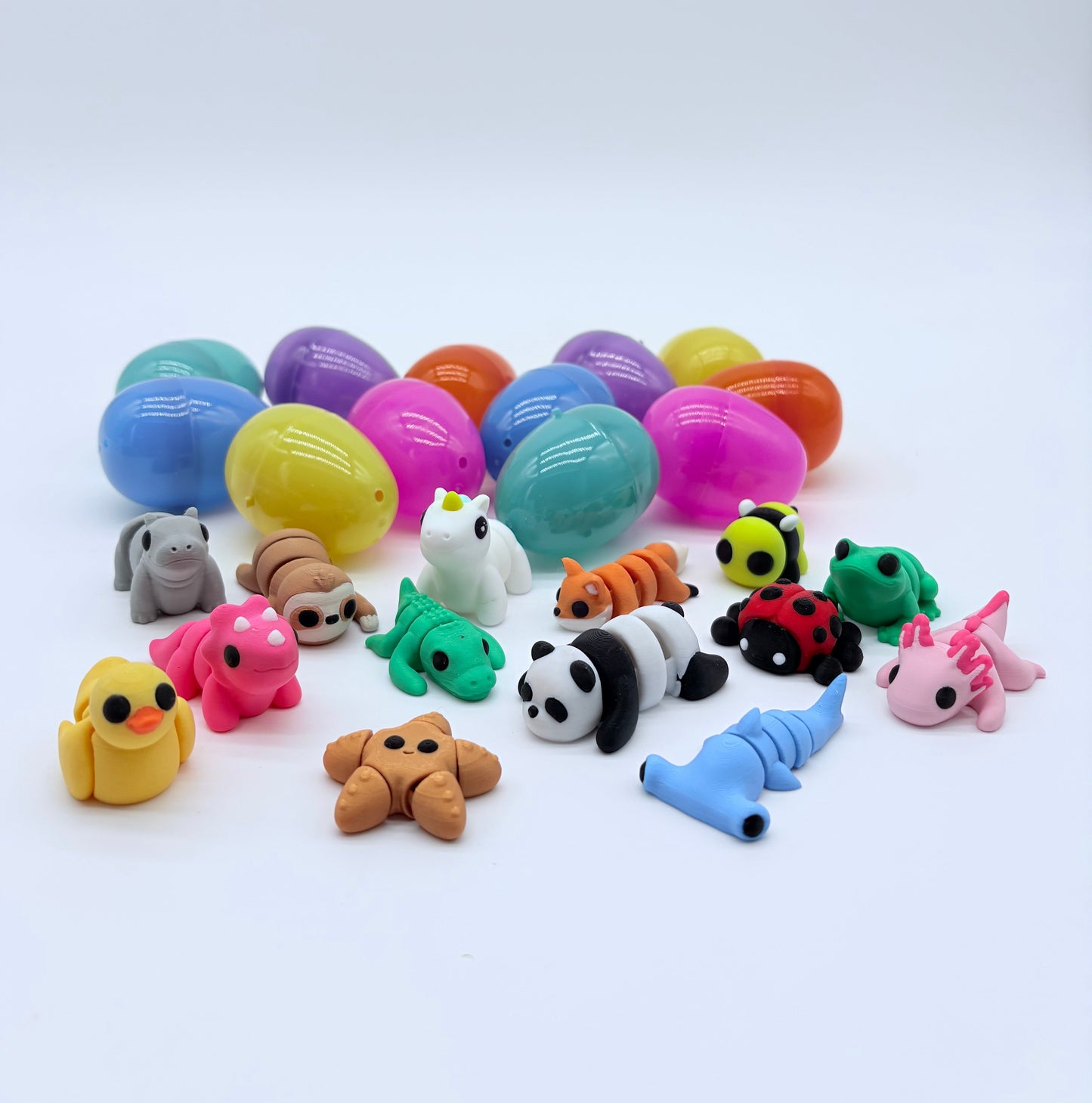 Easter Eggs Pre-Filled with 3D Printed Pocket Pets