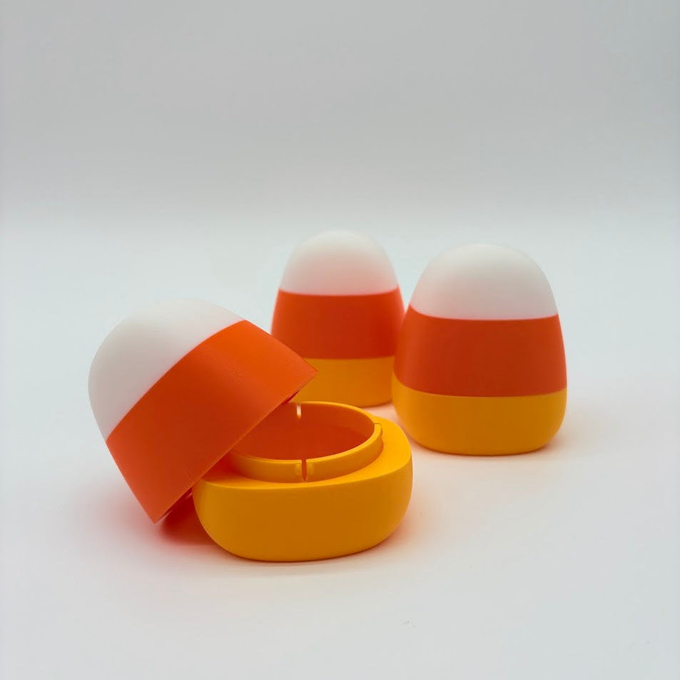 Candy Corn Mini Holder + 3 Glow Halloween Mini Figures