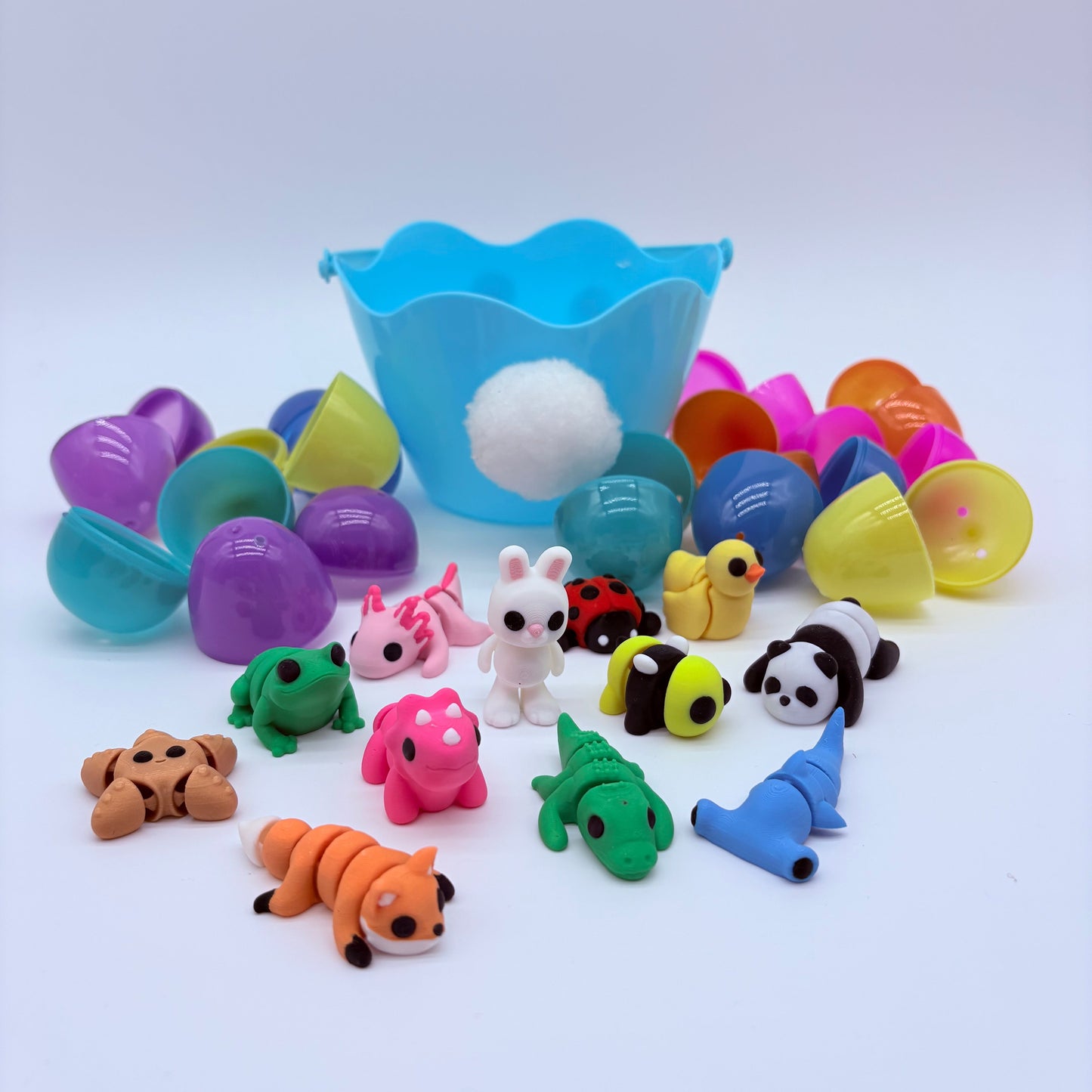 Easter Eggs Pre-Filled with 3D Printed Pocket Pets