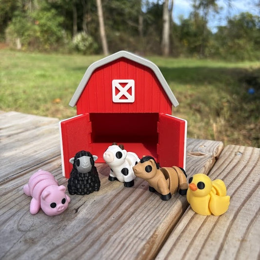 Mini Barn + Barnyard Animals