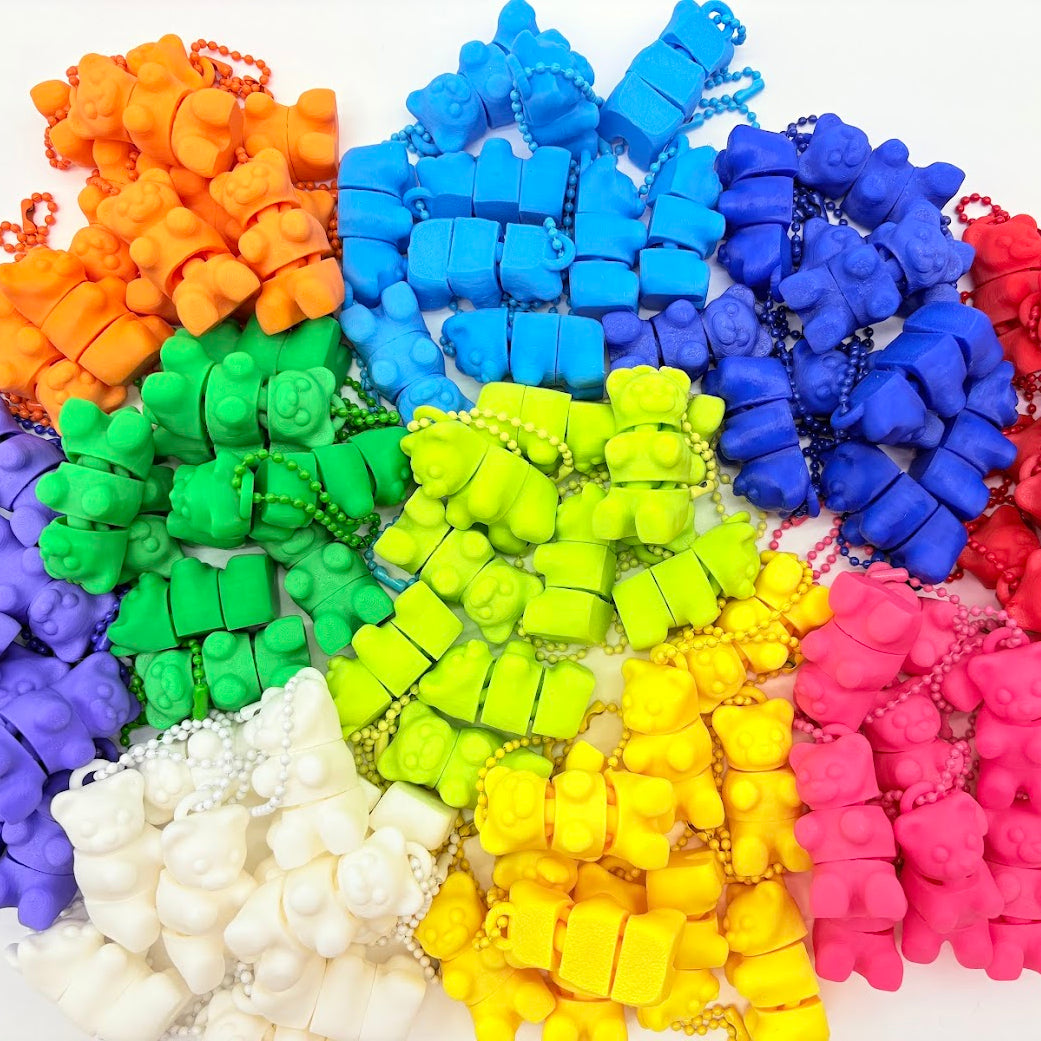 Friendship Bears Keychains - Rainbow Packs, Single Colors or Customizable Colors